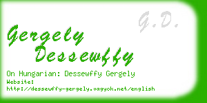 gergely dessewffy business card
